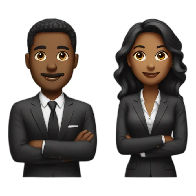 business black couple sticker