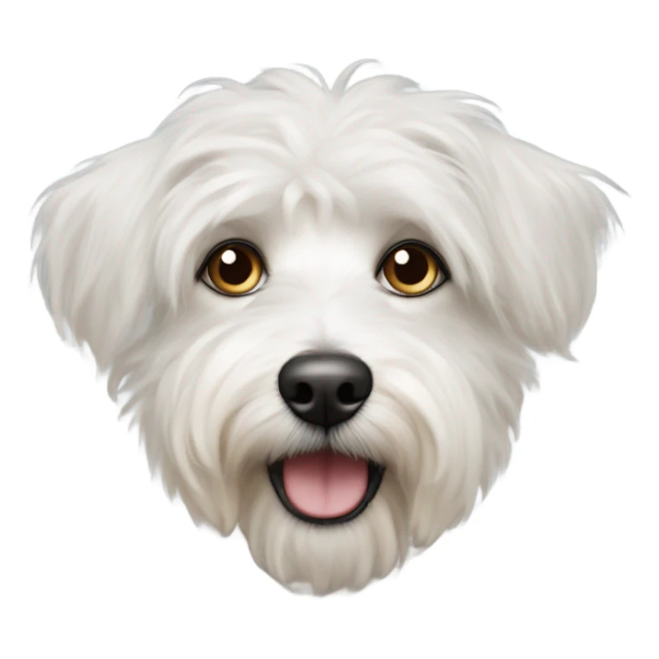 Perrito terrier tibetano blanco y ojos sticker