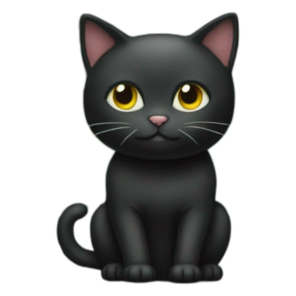 black cat with money sticker