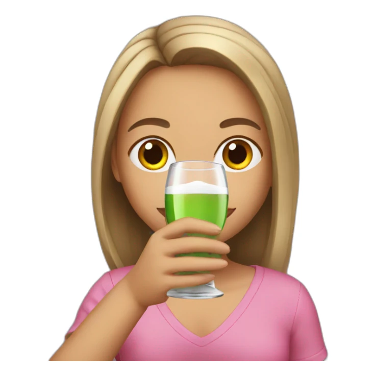 Girls drinking sticker
