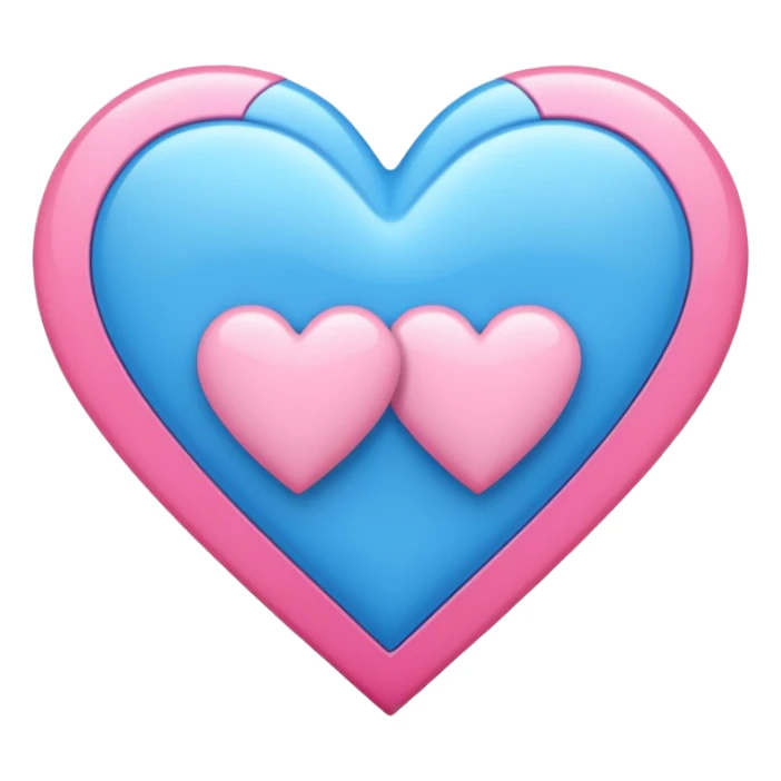 Blue and Pink hearts  sticker