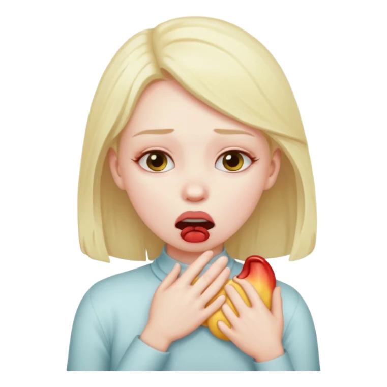 Girl choking herself ￼ sticker