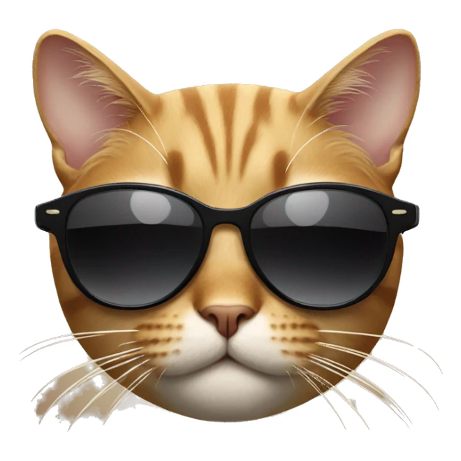 Cat with sunglasses sticker