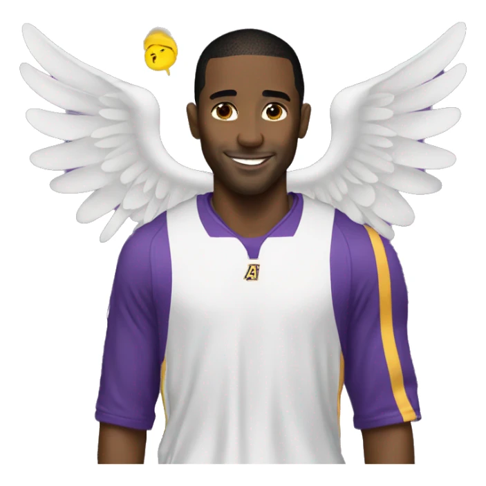 Kobe with angel wings  sticker