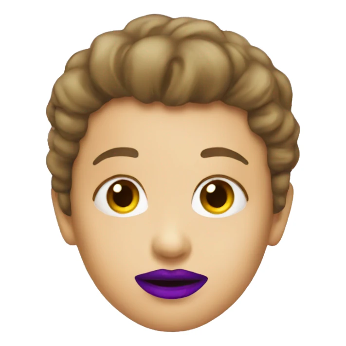 Purple lipstick sticker
