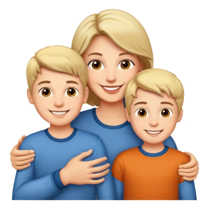 Mom and sons sticker