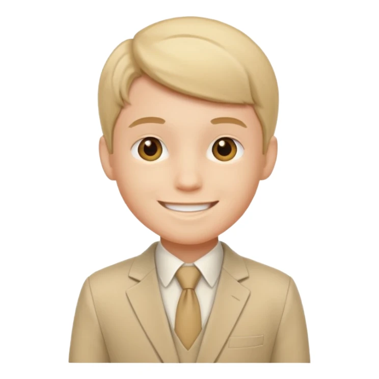 birthday  boy in biege suit sticker