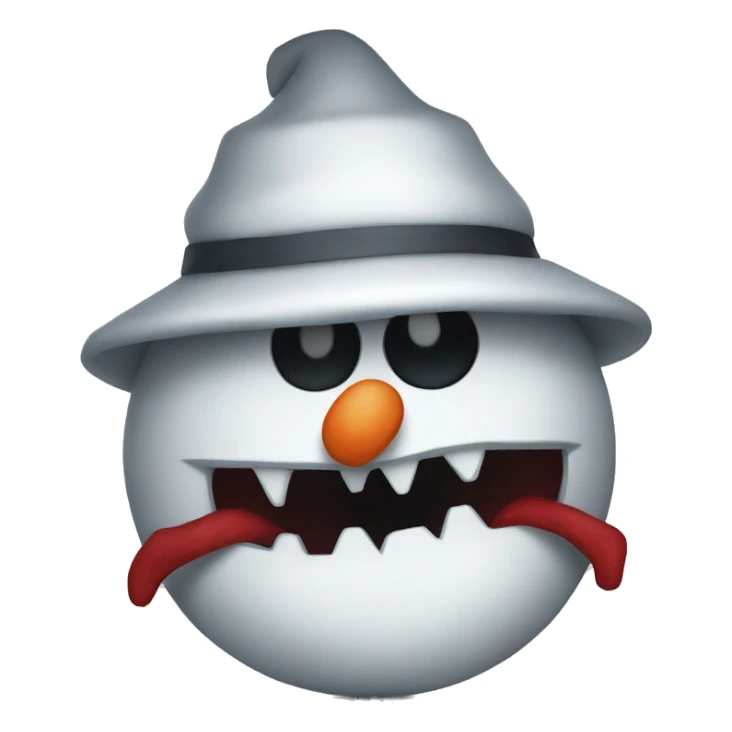 evil snowman from hell sticker