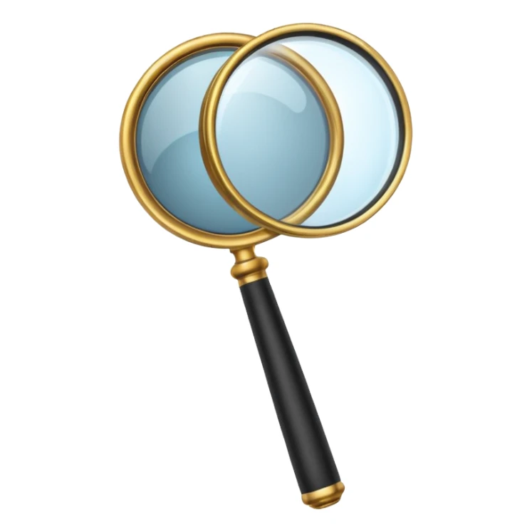 black Magnifying glass emoji sticker