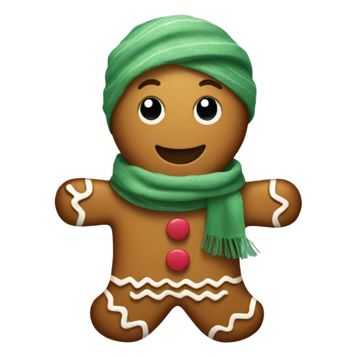 Gingerbread man wearing a scarf  sticker