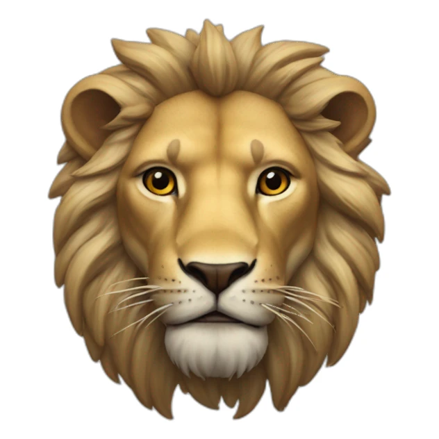 León rugiendo con corona sticker