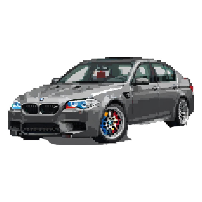 BMW M5 performance sedan sticker