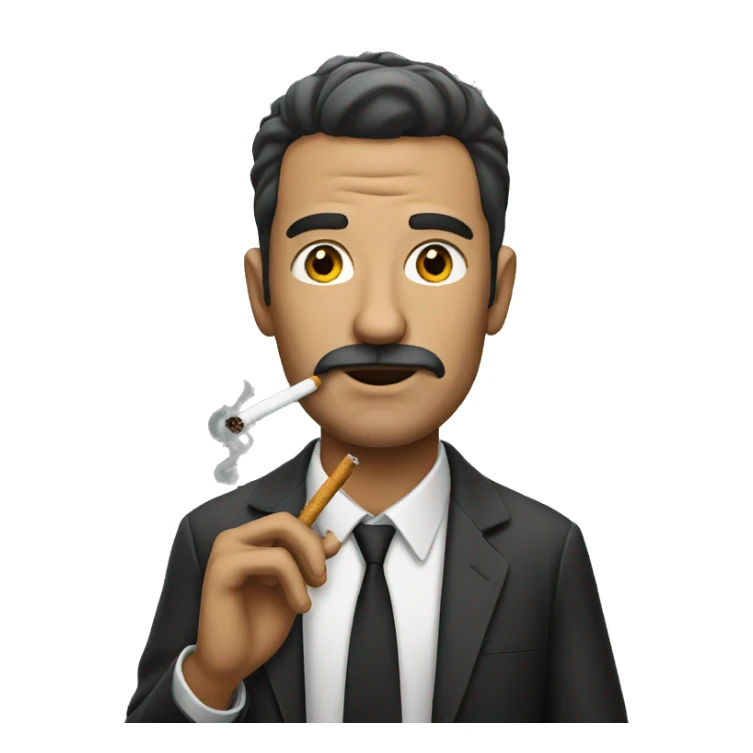 Man with a cigarette  sticker