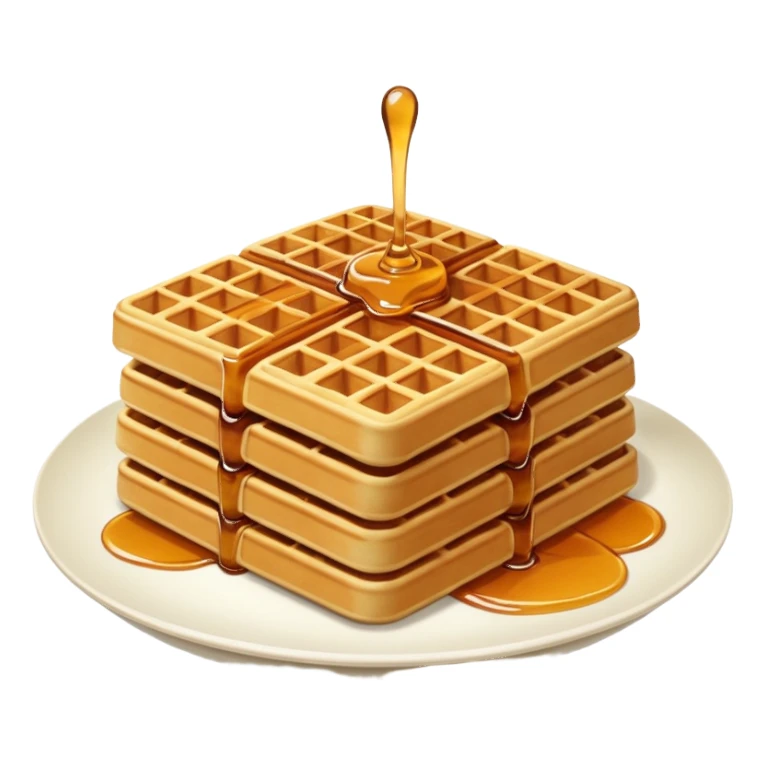 waffles with maple syrup sticker