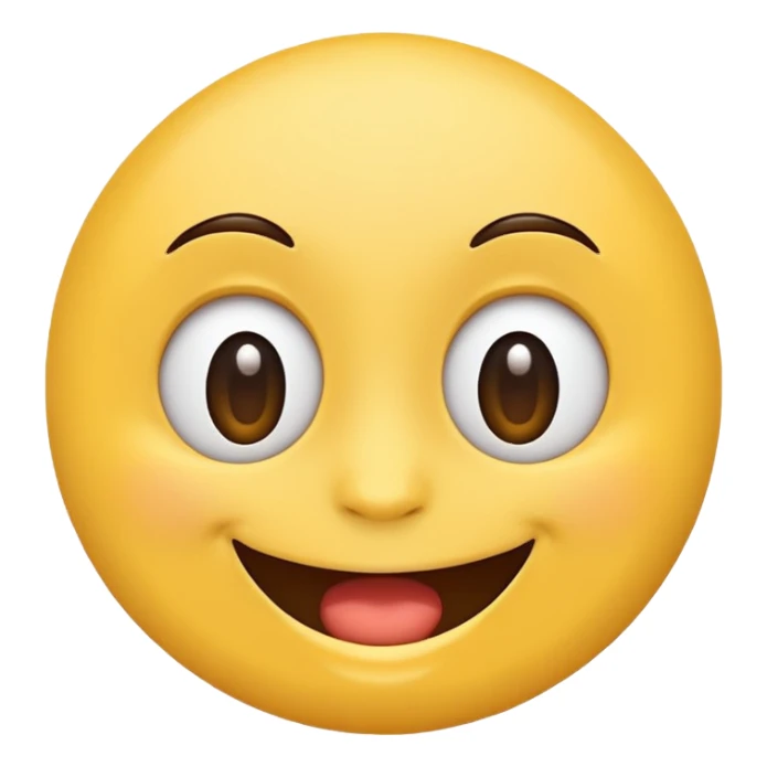 Genera big smile emoji with dudu face sticker