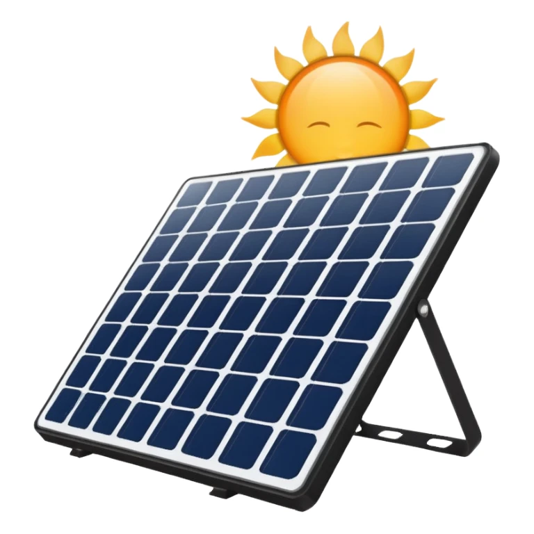 sleek solar panel with white lines, reflecting the sun sticker