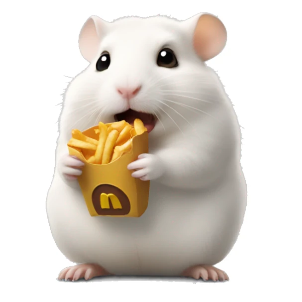 hamster eatting mcdonalds sticker