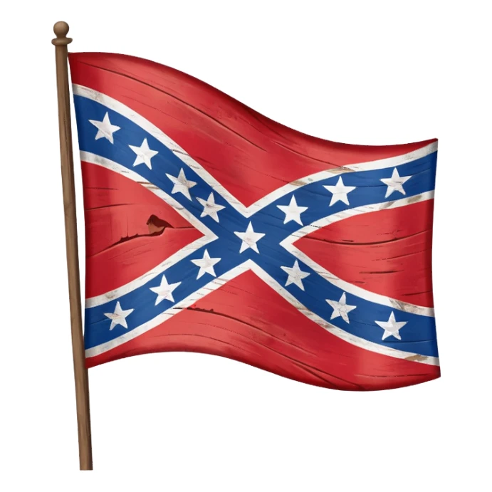 Confederate flag realistic ultra  sticker