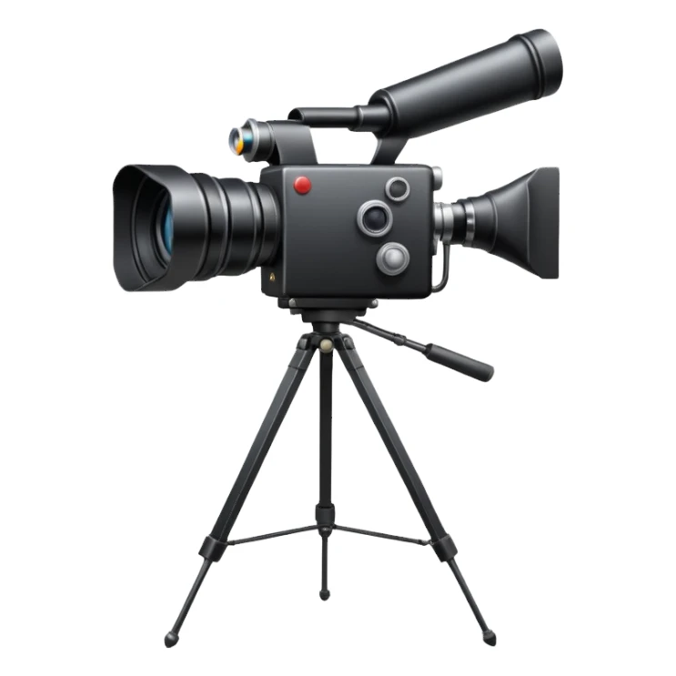 movie camera and setup sticker