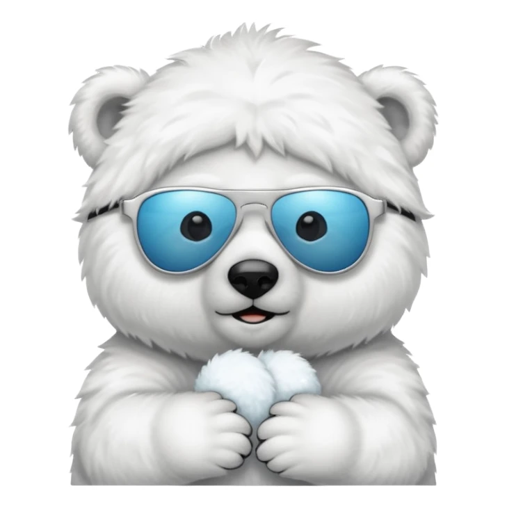 baby Polar bear with sun glassé sticker