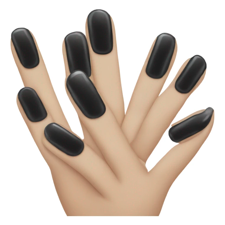 black fingernails sticker