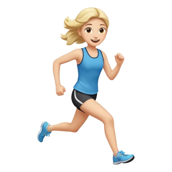 run behind girl sticker
