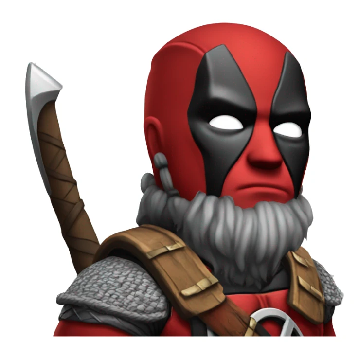 Deadpool Viking costume sticker