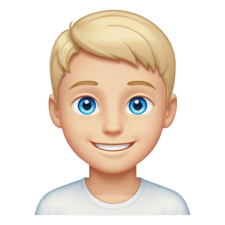 smiling boy with blue eyes sticker