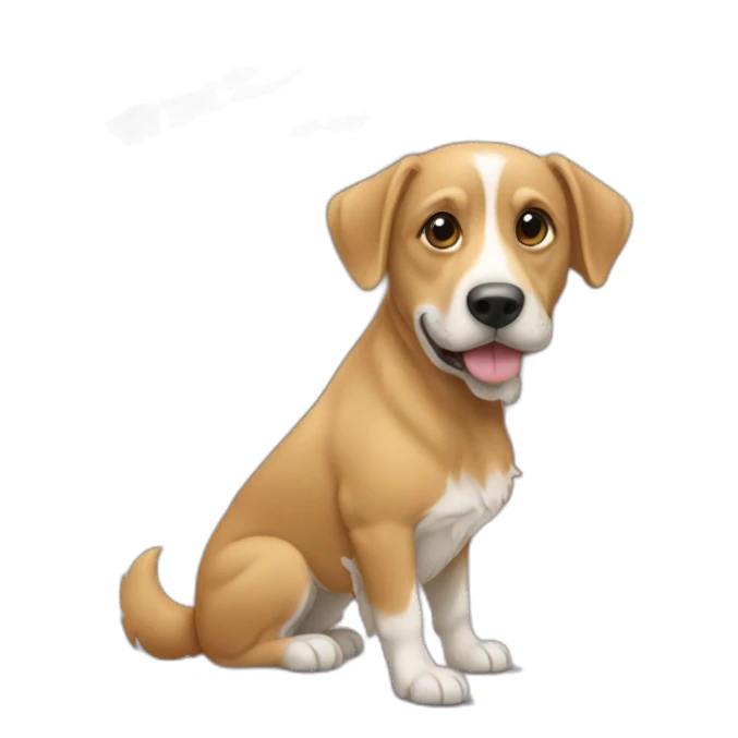 Chien qui veut pas aller devant la maison sticker