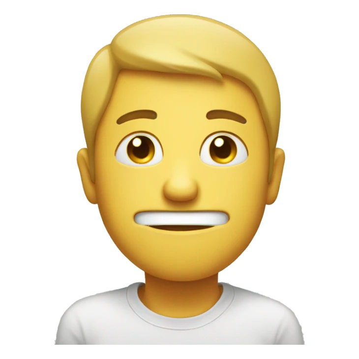 A smily which is very sad and tears Running the Face down  sticker