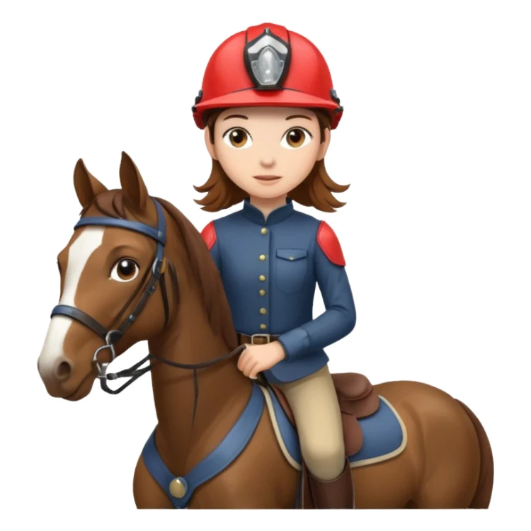 jeune fille a cheval sticker