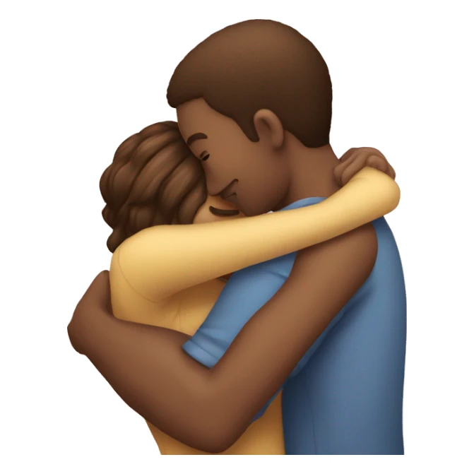 A girlfriend fair boyfriend tight hug sticker