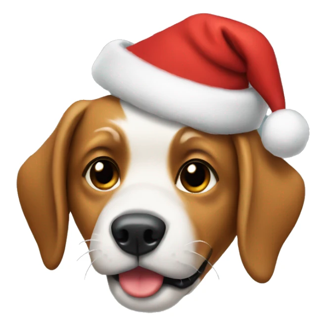 Dog with Christmas hat on  sticker