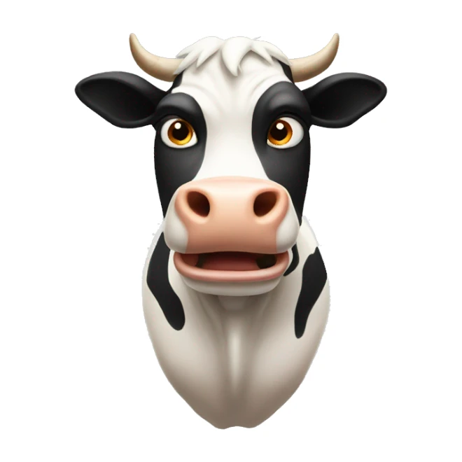 angry cow sticker
