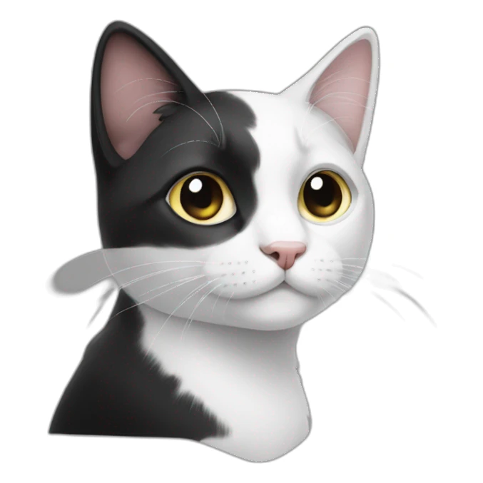 Black and white cats sticker