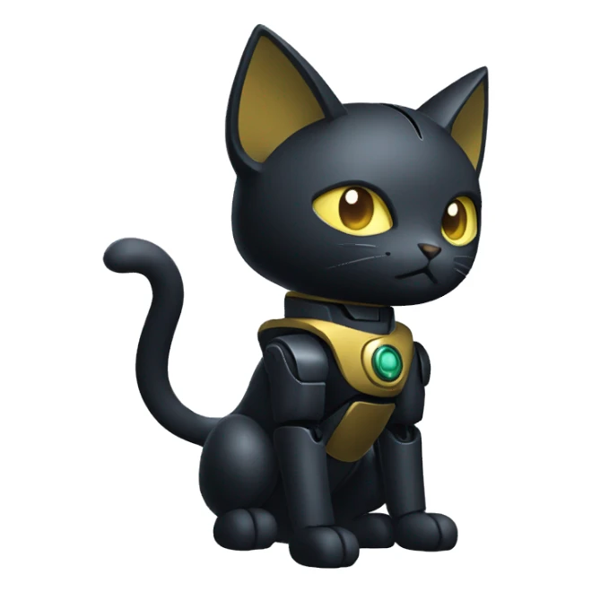Black cat medabot-Mecha sticker