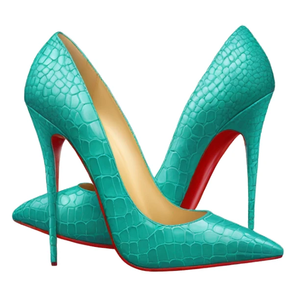 Louboutin turquoise crocodile stiletto sticker