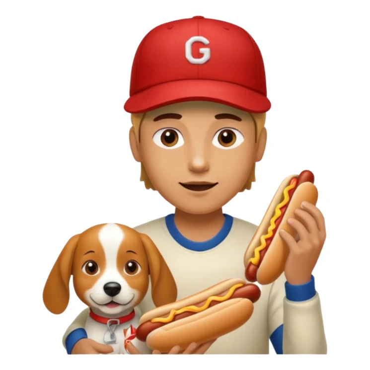 human dog eating  sticker