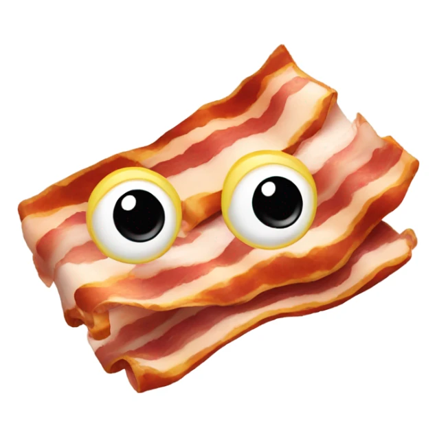 Bacon with face sticker
