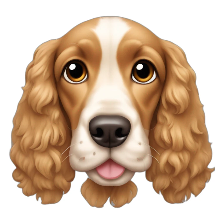 Puppy tan american cocker spaniel head sticker
