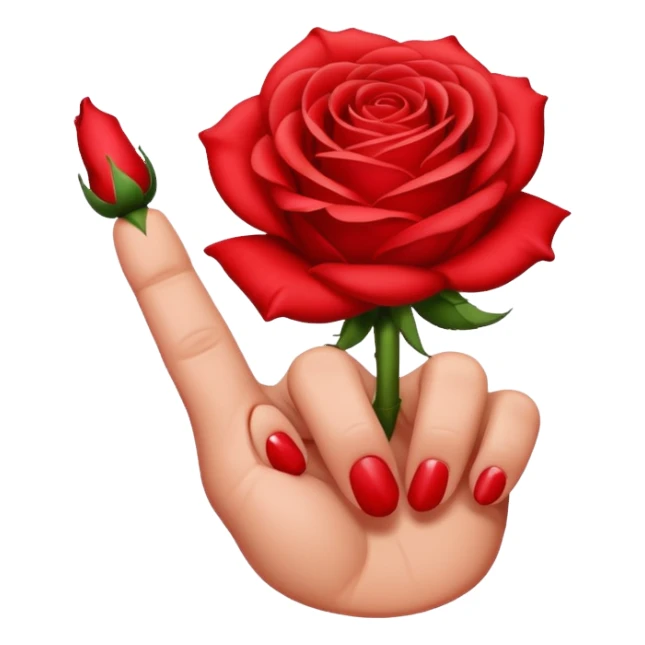Rose with a middle finger sticker