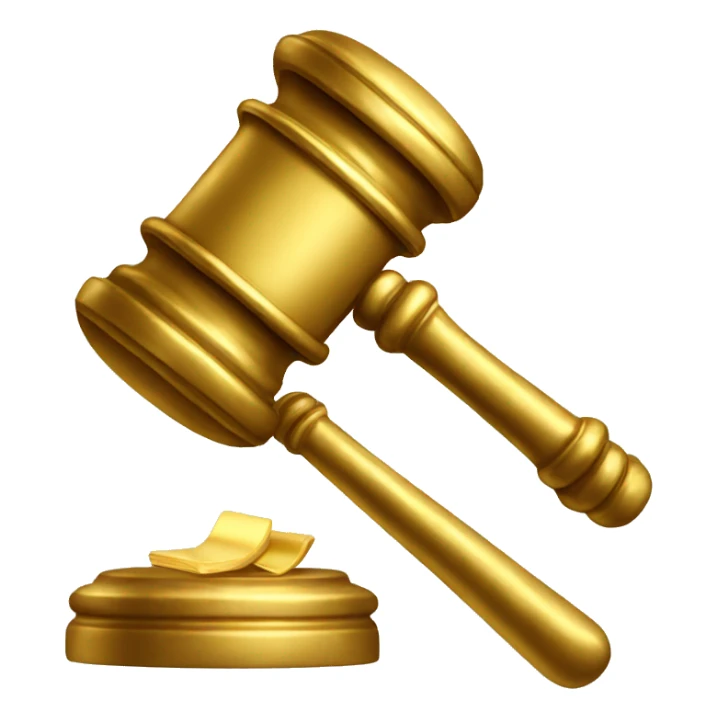 gold gavel sticker