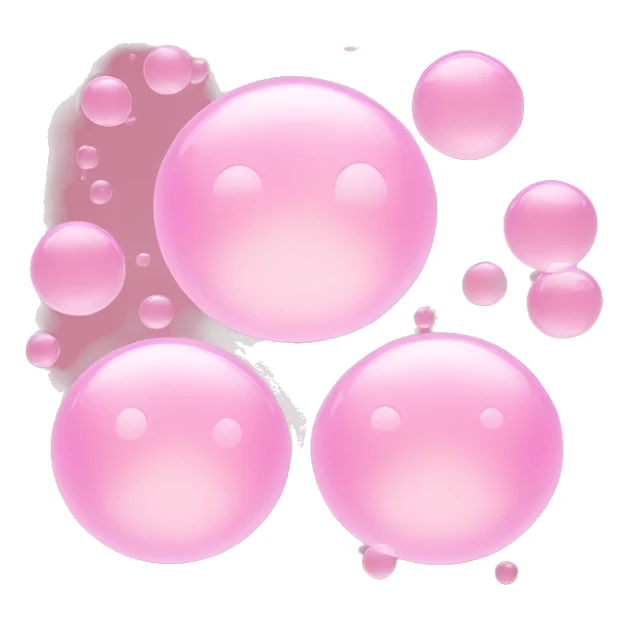3 light pink bubbles sticker