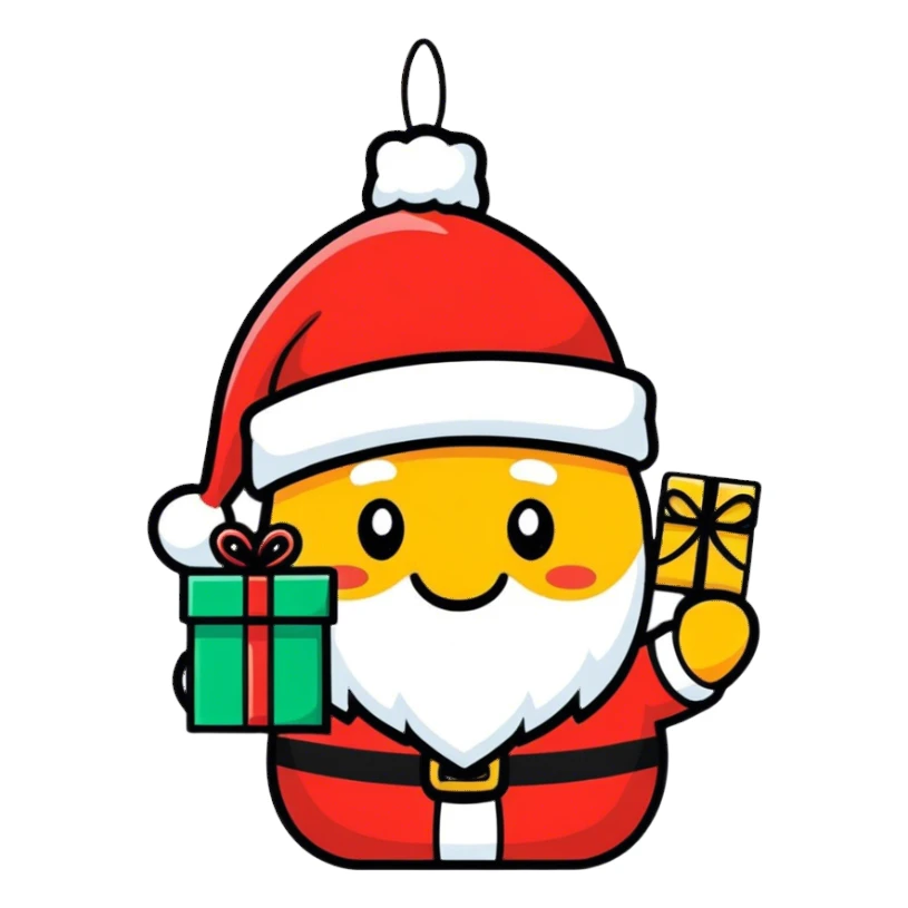Pink Christmas stuff sticker