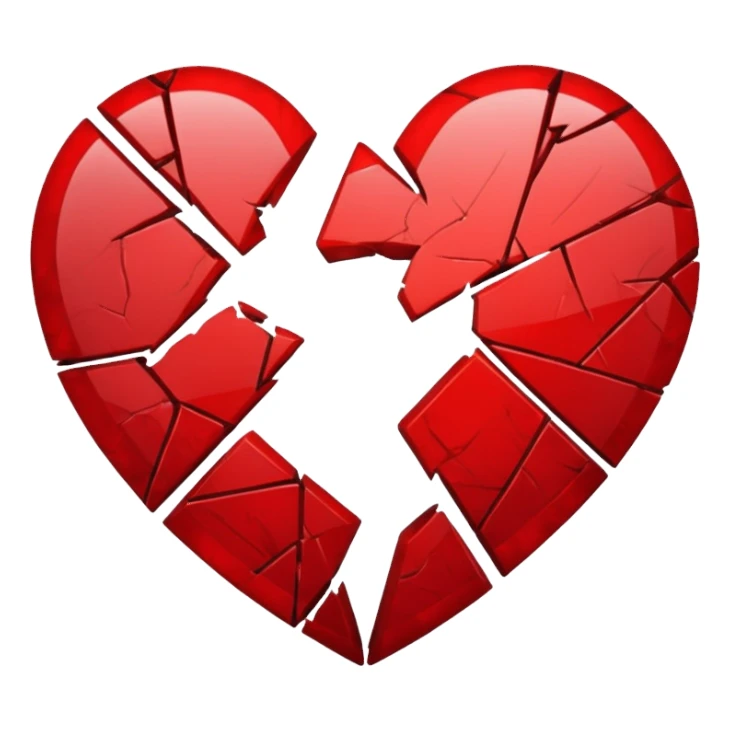 shattered heart sticker