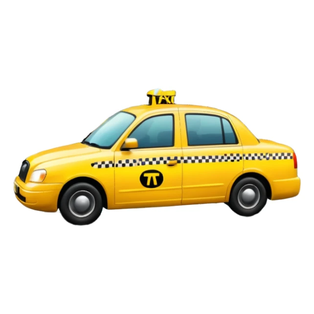 Taxi reflection + puddle, sticker