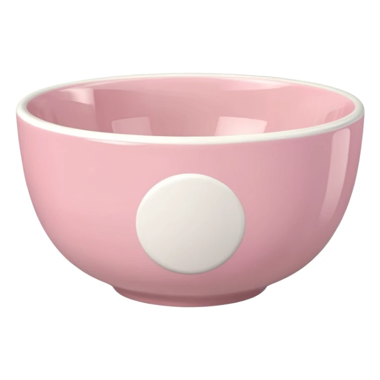 pastel pink and white bowl sticker