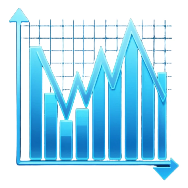 Create a stylized emoji that represents futuristic algorithmic trading. final result should feel sleek, high-tech, and forward-looking — like a blend of Wall Street and sci-fi. sticker