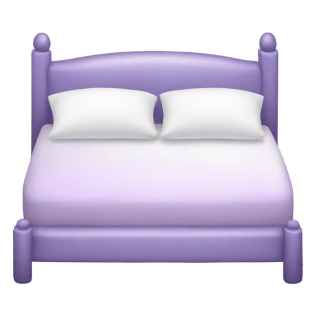 Lilac bed with white pillows  sticker
