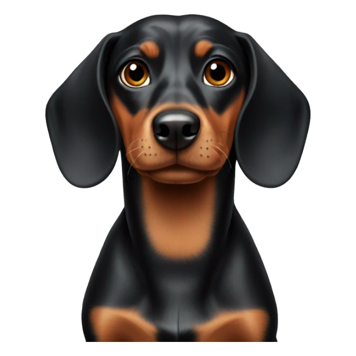 black weiner dog sticker